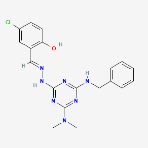 5-Chloro-2-hydroxybenzaldehyde [4-(benzylamino)-6-(dimethylamino)-1,3,5-triazin-2-yl]hydrazone