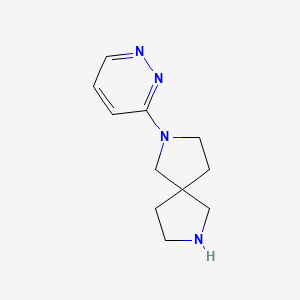 molecular formula C11H16N4 B11894670 2,7-Diazaspiro[4.4]nonane, 2-(3-pyridazinyl)- CAS No. 646056-51-1