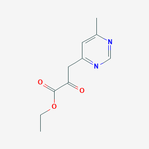 molecular formula C10H12N2O3 B11894705 Ethyl 3-(6-methylpyrimidin-4-yl)-2-oxopropanoate 