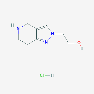 molecular formula C8H14ClN3O B11894776 2-(4,5,6,7-Tetrahydro-2H-pyrazolo[4,3-c]pyridin-2-yl)ethanol hydrochloride 