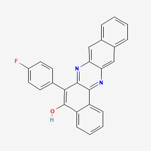 molecular formula C26H15FN2O B1189479 6-(4-Fluorophenyl)dibenzo[a,i]phenazin-5-ol 