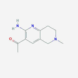 1-(2-Amino-6-methyl-5,6,7,8-tetrahydro-1,6-naphthyridin-3-yl)ethanone