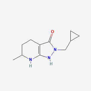 2-(Cyclopropylmethyl)-6-methyl-4,5,6,7-tetrahydro-2H-pyrazolo[3,4-b]pyridin-3-ol