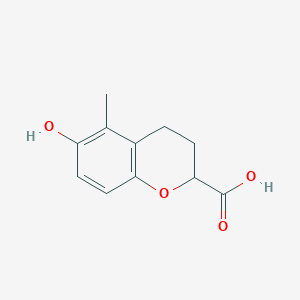 6-Hydroxy-5-methyl-3,4-dihydro-2H-1-benzopyran-2-carboxylic acid