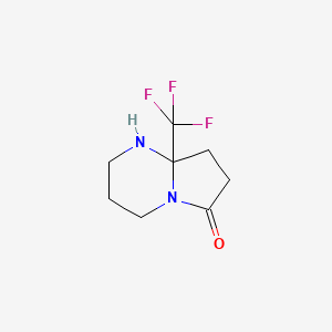 molecular formula C8H11F3N2O B11894970 8a-(Trifluoromethyl)hexahydropyrrolo[1,2-a]pyrimidin-6(7H)-one 