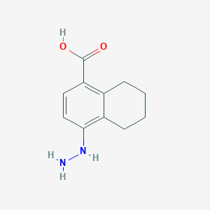 molecular formula C11H14N2O2 B11895002 4-Hydrazinyl-5,6,7,8-tetrahydronaphthalene-1-carboxylic acid CAS No. 766487-95-0