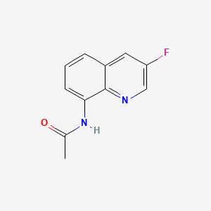 molecular formula C11H9FN2O B11895007 3-Fluoro-8-acetylaminoquinoline CAS No. 155014-06-5