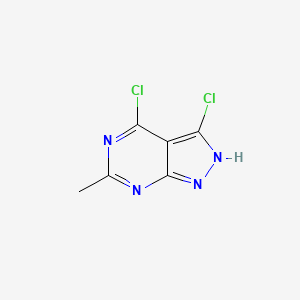 molecular formula C6H4Cl2N4 B11895040 3,4-Dichloro-6-methyl-1H-pyrazolo[3,4-d]pyrimidine 