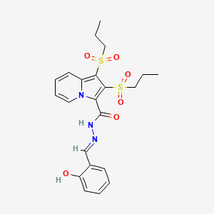N'-(2-hydroxybenzylidene)-1,2-bis(propylsulfonyl)-3-indolizinecarbohydrazide