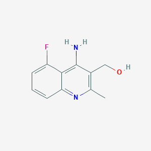 molecular formula C11H11FN2O B11895156 (4-Amino-5-fluoro-2-methylquinolin-3-yl)methanol 