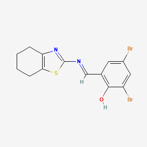 2,4-Dibromo-6-[(4,5,6,7-tetrahydro-1,3-benzothiazol-2-ylimino)methyl]phenol