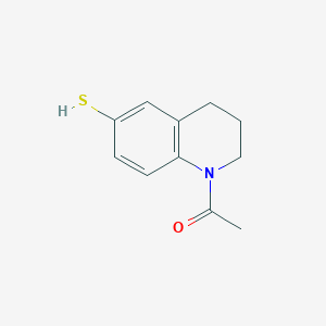 molecular formula C11H13NOS B11895279 1-(6-Mercapto-3,4-dihydroquinolin-1(2H)-yl)ethanone 