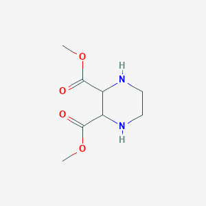 molecular formula C8H14N2O4 B11895298 2,3-Dimethyl piperazine-2,3-dicarboxylate 