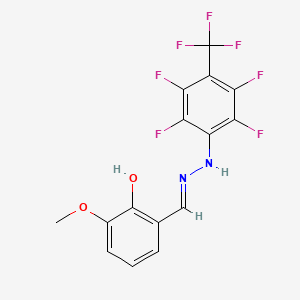 molecular formula C15H9F7N2O2 B1189530 2-Hydroxy-3-methoxybenzaldehyde [2,3,5,6-tetrafluoro-4-(trifluoromethyl)phenyl]hydrazone 