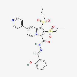 N'-(2-hydroxybenzylidene)-1,2-bis(propylsulfonyl)-7-(4-pyridinyl)-3-indolizinecarbohydrazide