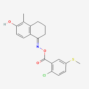 6-hydroxy-5-methyl-3,4-dihydro-1(2H)-naphthalenone O-[2-chloro-5-(methylsulfanyl)benzoyl]oxime