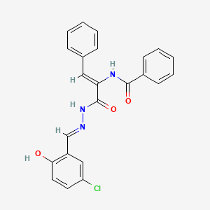 molecular formula C23H18ClN3O3 B1189540 N-(1-{[2-(5-chloro-2-hydroxybenzylidene)hydrazino]carbonyl}-2-phenylvinyl)benzamide 