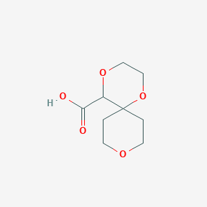 molecular formula C9H14O5 B11895412 1,4,9-Trioxaspiro[5.5]undecane-5-carboxylic acid 