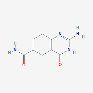 molecular formula C9H12N4O2 B11895435 2-Amino-4-oxo-3,4,5,6,7,8-hexahydroquinazoline-6-carboxamide CAS No. 5444-99-5