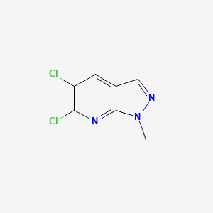 molecular formula C7H5Cl2N3 B11895455 5,6-Dichloro-1-methyl-1H-pyrazolo[3,4-b]pyridine 