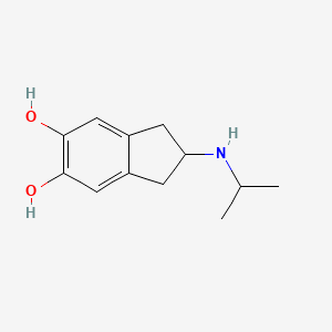 molecular formula C12H17NO2 B11895503 2-(Isopropylamino)-2,3-dihydro-1H-indene-5,6-diol 