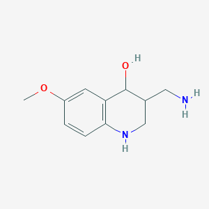 3-(Aminomethyl)-6-methoxy-1,2,3,4-tetrahydroquinolin-4-ol