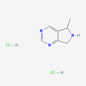 molecular formula C7H11Cl2N3 B11895617 5-Methyl-6,7-dihydro-5H-pyrrolo[3,4-d]pyrimidine dihydrochloride CAS No. 871726-41-9