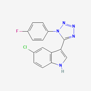 molecular formula C15H9ClFN5 B1189564 5-chloro-3-[1-(4-fluorophenyl)-1H-tetraazol-5-yl]-1H-indole 