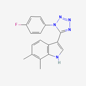 3-[1-(4-fluorophenyl)-1H-tetraazol-5-yl]-6,7-dimethyl-1H-indole