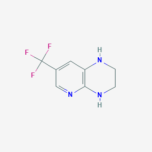 molecular formula C8H8F3N3 B11895701 7-(Trifluoromethyl)-1,2,3,4-tetrahydropyrido[2,3-b]pyrazine CAS No. 1260816-21-4