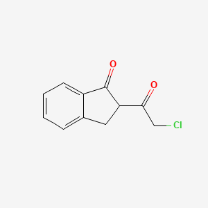 molecular formula C11H9ClO2 B11895713 1-Indanone, 2-(chloroacetyl)- CAS No. 91063-83-1