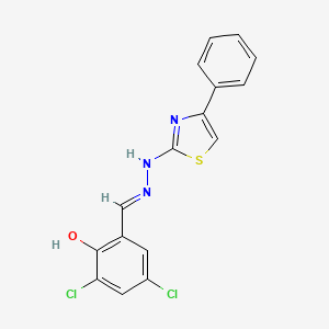 3,5-Dichloro-2-hydroxybenzaldehyde (4-phenyl-1,3-thiazol-2-yl)hydrazone