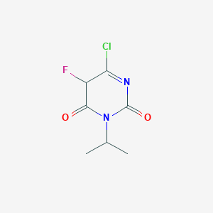 6-Chloro-5-fluoro-3-(propan-2-yl)-2,3,4,5-tetrahydropyrimidine-2,4-dione