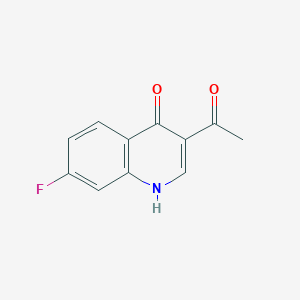 molecular formula C11H8FNO2 B11895808 3-Acetyl-7-fluoroquinolin-4(1H)-one 