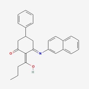 2-Butyryl-3-(2-naphthylamino)-5-phenyl-2-cyclohexen-1-one