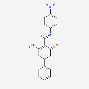 molecular formula C19H18N2O2 B1189602 2-[(4-Aminoanilino)methylene]-5-phenyl-1,3-cyclohexanedione 