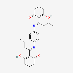 molecular formula C26H32N2O4 B1189604 2-[1-(4-{[1-(2,6-Dioxocyclohexylidene)butyl]amino}anilino)butylidene]-1,3-cyclohexanedione 