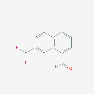 molecular formula C12H8F2O B11896042 7-(Difluoromethyl)-1-naphthaldehyde 