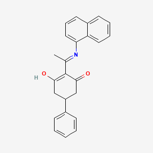 molecular formula C24H21NO2 B1189605 2-[1-(1-Naphthylamino)ethylidene]-5-phenyl-1,3-cyclohexanedione 