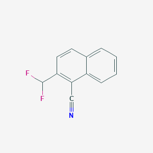 molecular formula C12H7F2N B11896066 1-Cyano-2-(difluoromethyl)naphthalene 