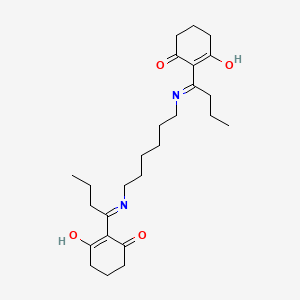 molecular formula C26H40N2O4 B1189607 2-{1-[(6-{[1-(2,6-Dioxocyclohexylidene)butyl]amino}hexyl)amino]butylidene}-1,3-cyclohexanedione 