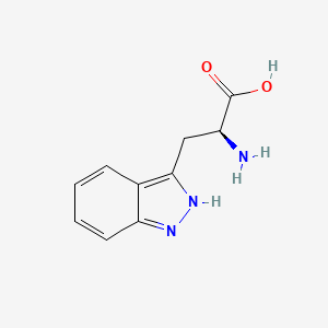 molecular formula C10H11N3O2 B11896127 (S)-2-Amino-3-(1H-indazol-3-yl)propanoic acid CAS No. 53538-54-8