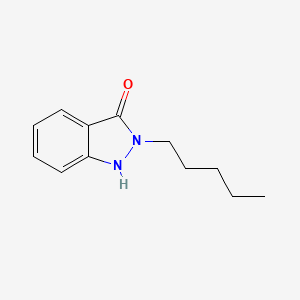 molecular formula C12H16N2O B11896131 2-Pentyl-1H-indazol-3(2H)-one CAS No. 89438-56-2