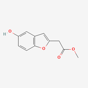 molecular formula C11H10O4 B11896161 Methyl 2-(5-hydroxybenzofuran-2-yl)acetate 