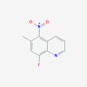 molecular formula C10H7FN2O2 B11896228 8-Fluoro-6-methyl-5-nitroquinoline 