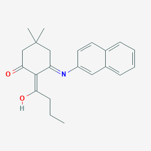2-Butyryl-5,5-dimethyl-3-(2-naphthylamino)-2-cyclohexen-1-one