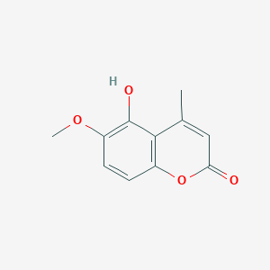 molecular formula C11H10O4 B11896264 5-Hydroxy-6-methoxy-4-methyl-2H-chromen-2-one 