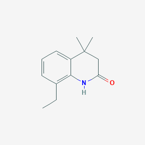 molecular formula C13H17NO B11896272 8-Ethyl-4,4-dimethyl-3,4-dihydroquinolin-2(1H)-one 