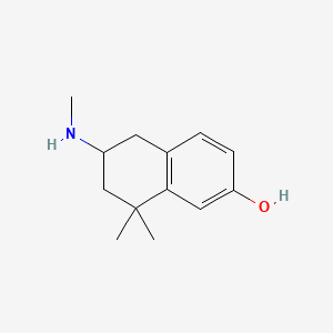 molecular formula C13H19NO B11896291 8,8-Dimethyl-6-(methylamino)-5,6,7,8-tetrahydronaphthalen-2-ol 