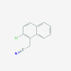 molecular formula C12H8ClN B11896298 2-(2-Chloronaphthalen-1-yl)acetonitrile 